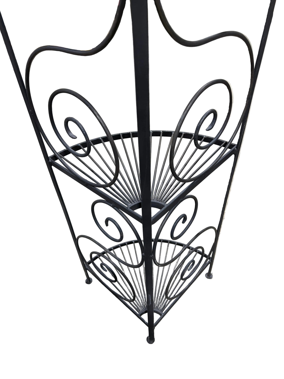 Wrought Iron Corner Plant Stand / Shelving / Etagere