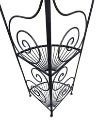 Wrought Iron Corner Plant Stand / Shelving / Etagere