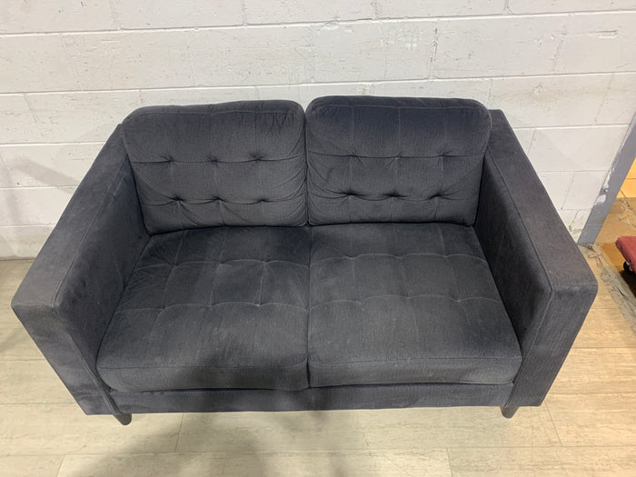 Black Fabric Loveseat