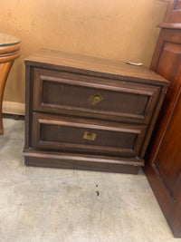 Wicker Face 2 Drawer Nightstand