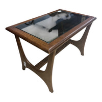 Condo Sized Glass Top Coffee Table