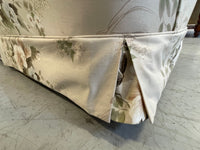 3-seat Sofa in Tan, Green and Brown Floral Print Fabric