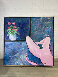 "3/4 Nude with 3 Flowers" Barbara McGivern