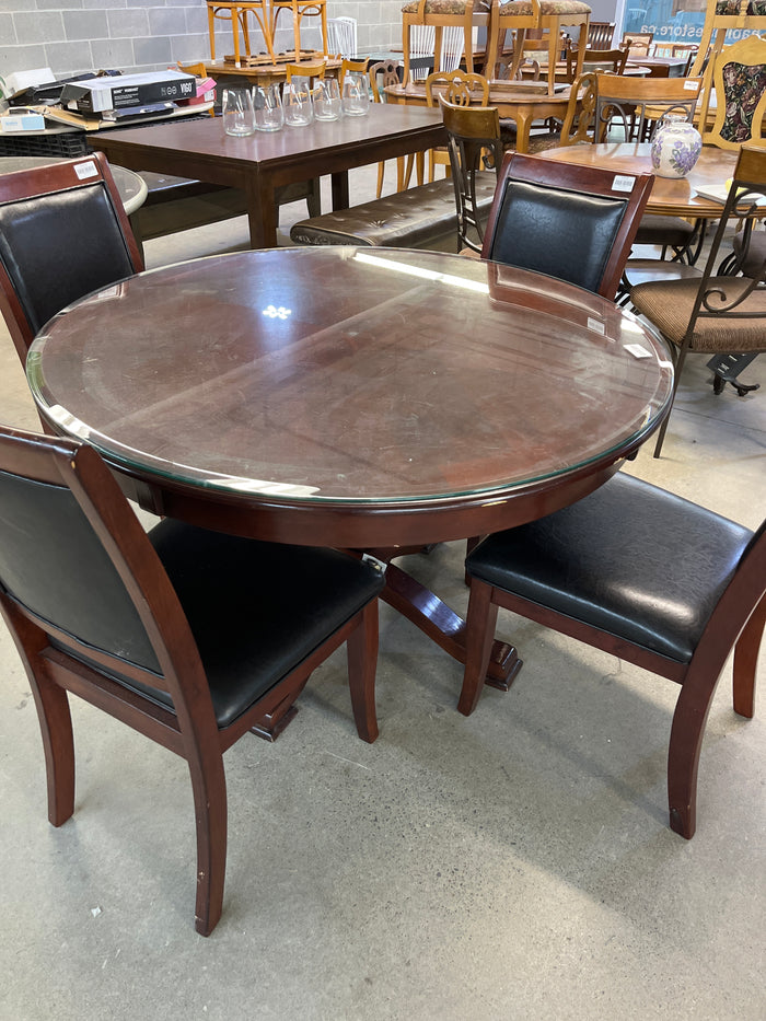 48" Diameter Dining Table and 4 Chairs