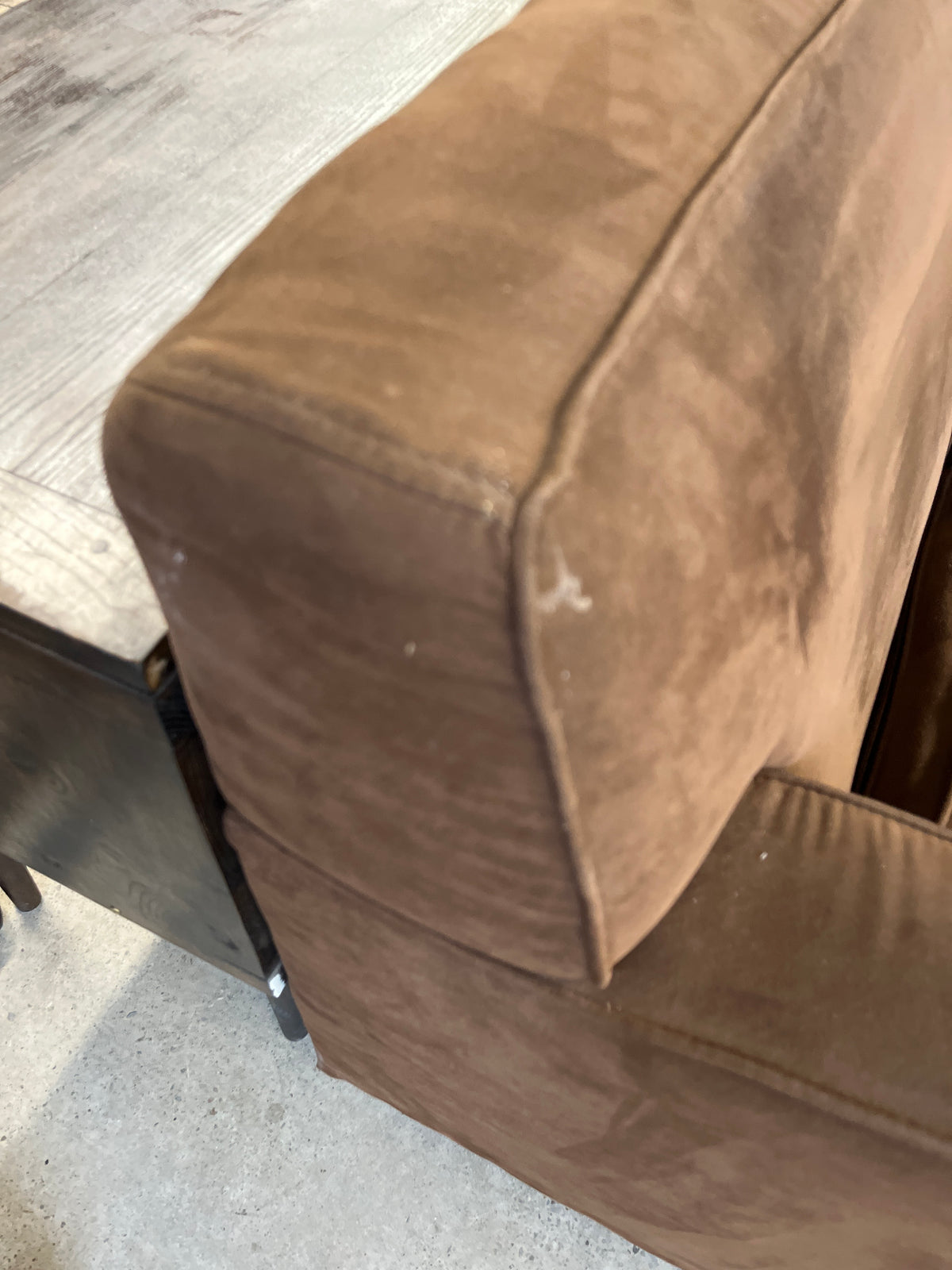 79"W 3-Seat Brown Microfiber Sofa