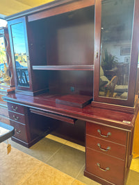 Mahogany Executive Desk with Top Organizer