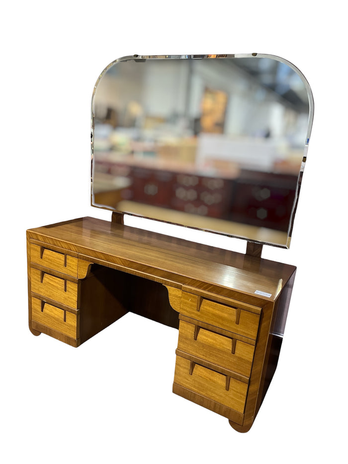 Mid Century Style Vanity Dresser with Mirror