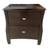 Brown 2-Drawer Nightstand