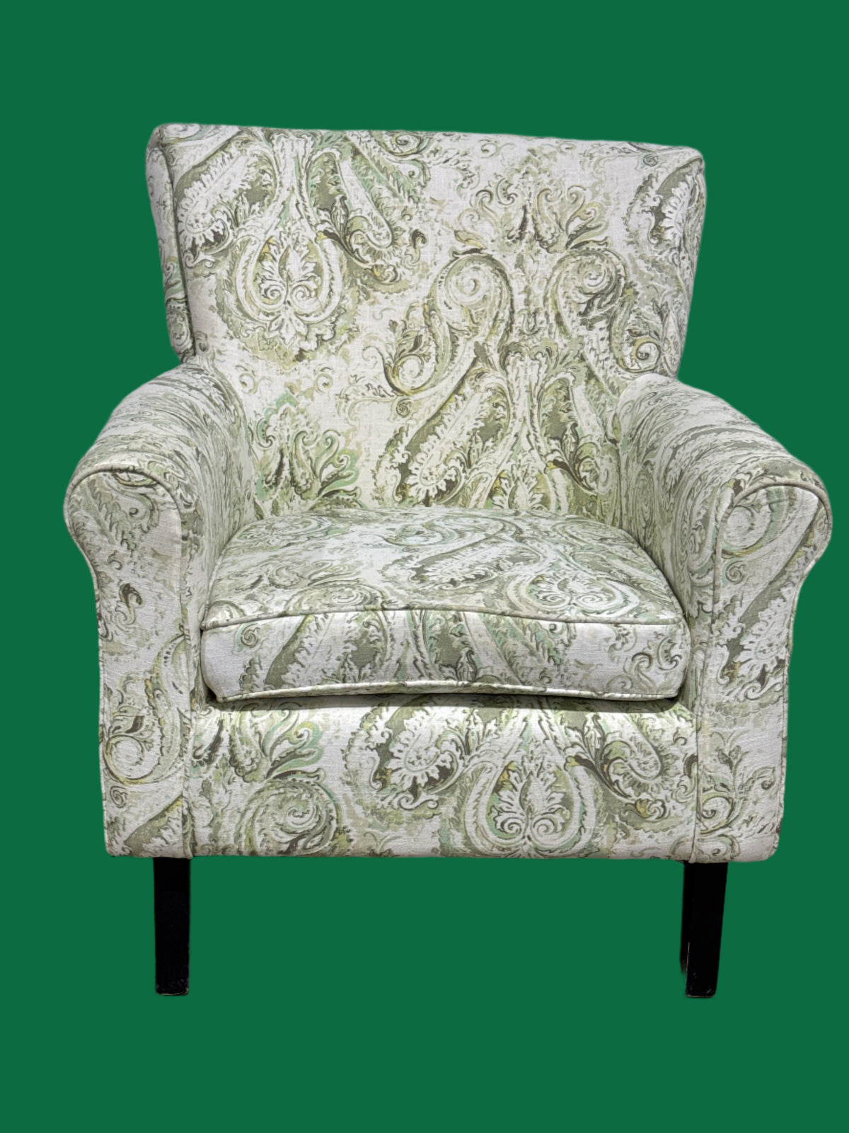 Green Paisley Armchair
