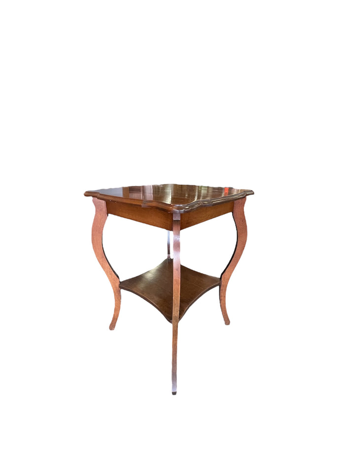 2-Tier Solid Wood Side Table