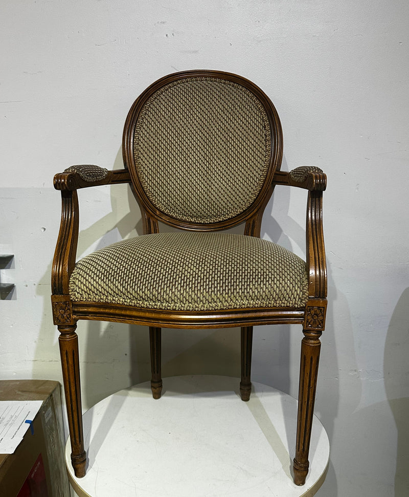 ETHAN ALLEN French Louis XVI Style Balloon Back Arm Chair