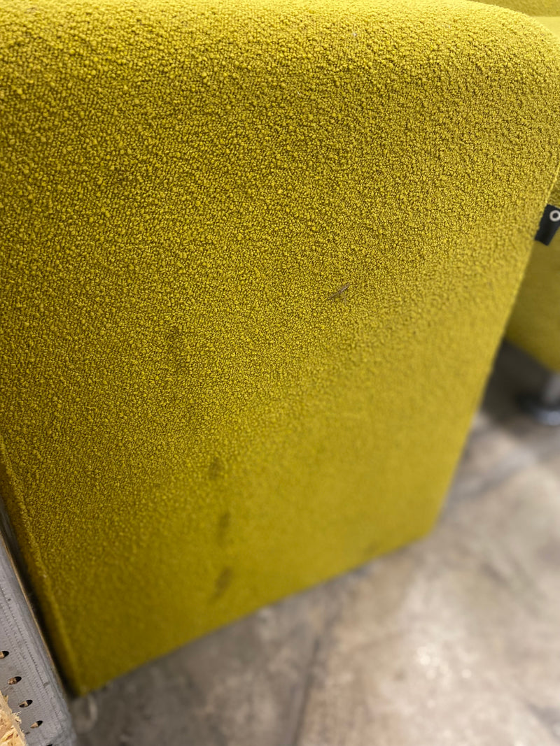 Moss Green Tufted Modern Bench