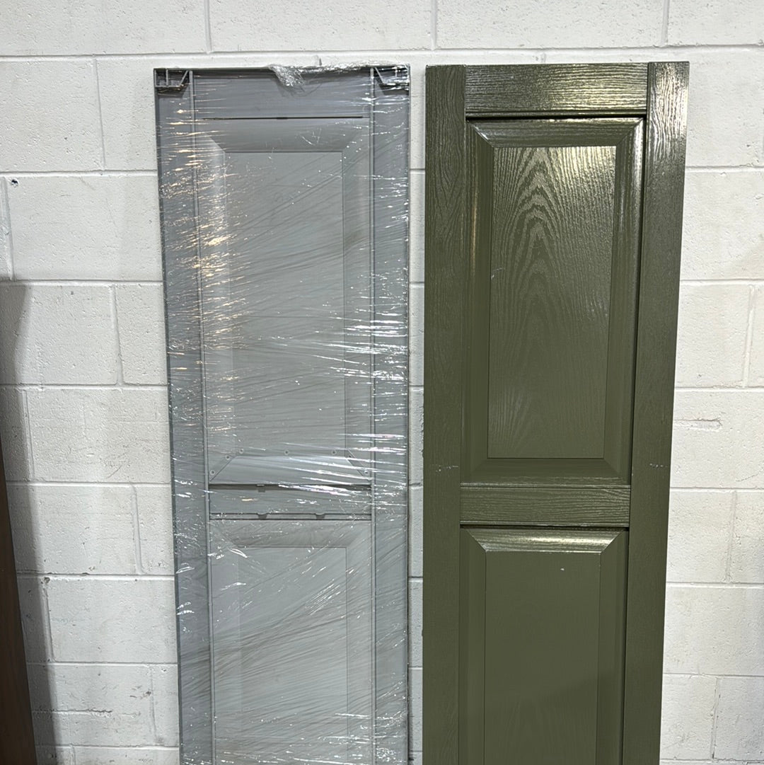 Set of 6 - Olive Green Plastic Shutters