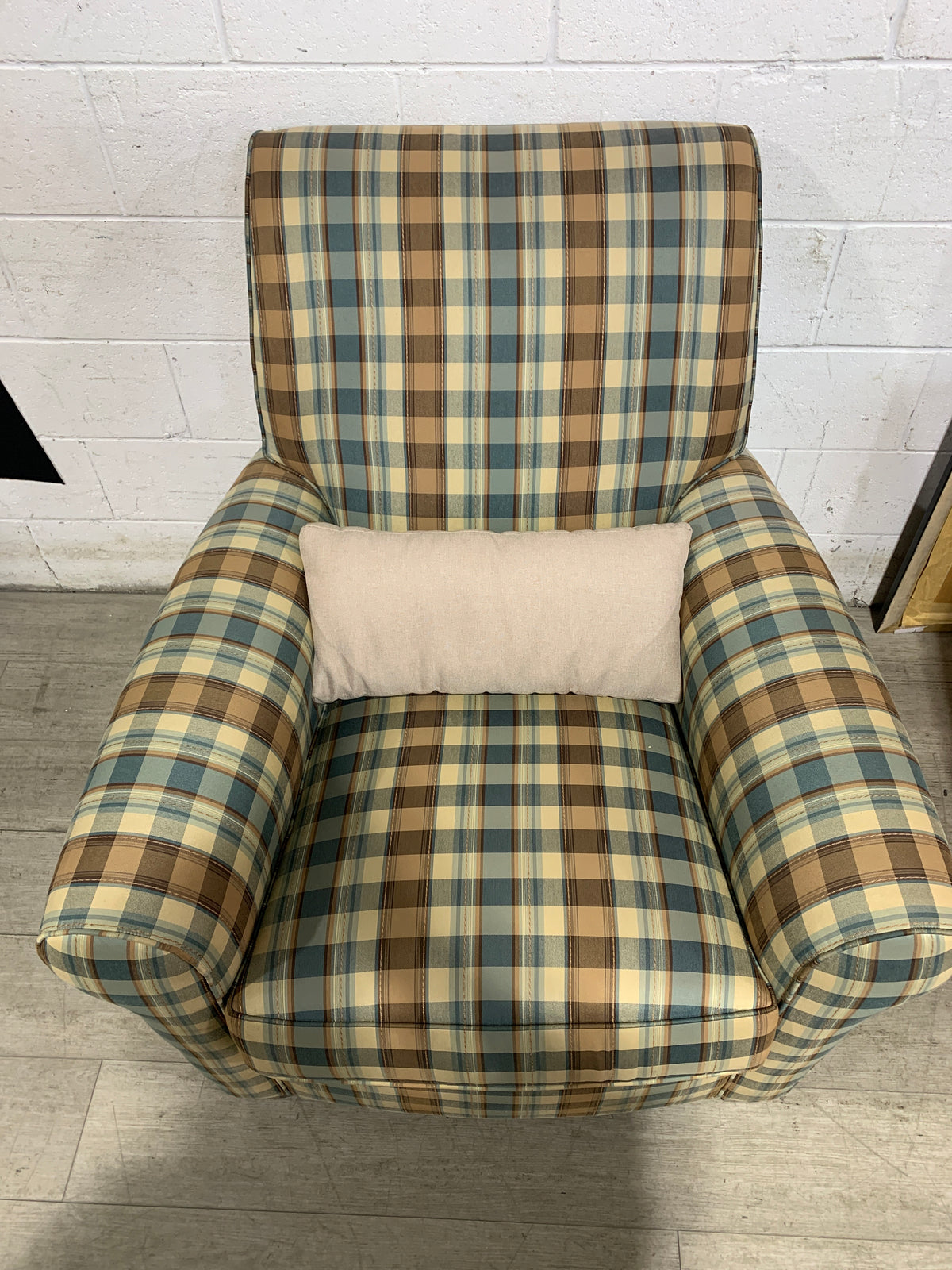 Ethan Allen Plaid Armchair