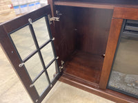 Dark Brown Fireplace Entertainment Centre