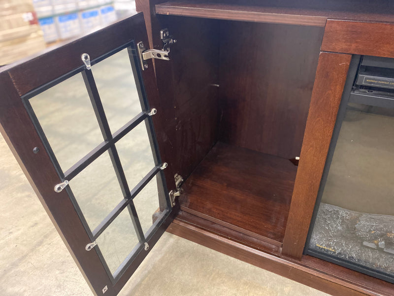 Dark Brown Fireplace Entertainment Centre