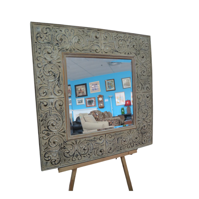 Large Decorative Beveled Glass Mirror