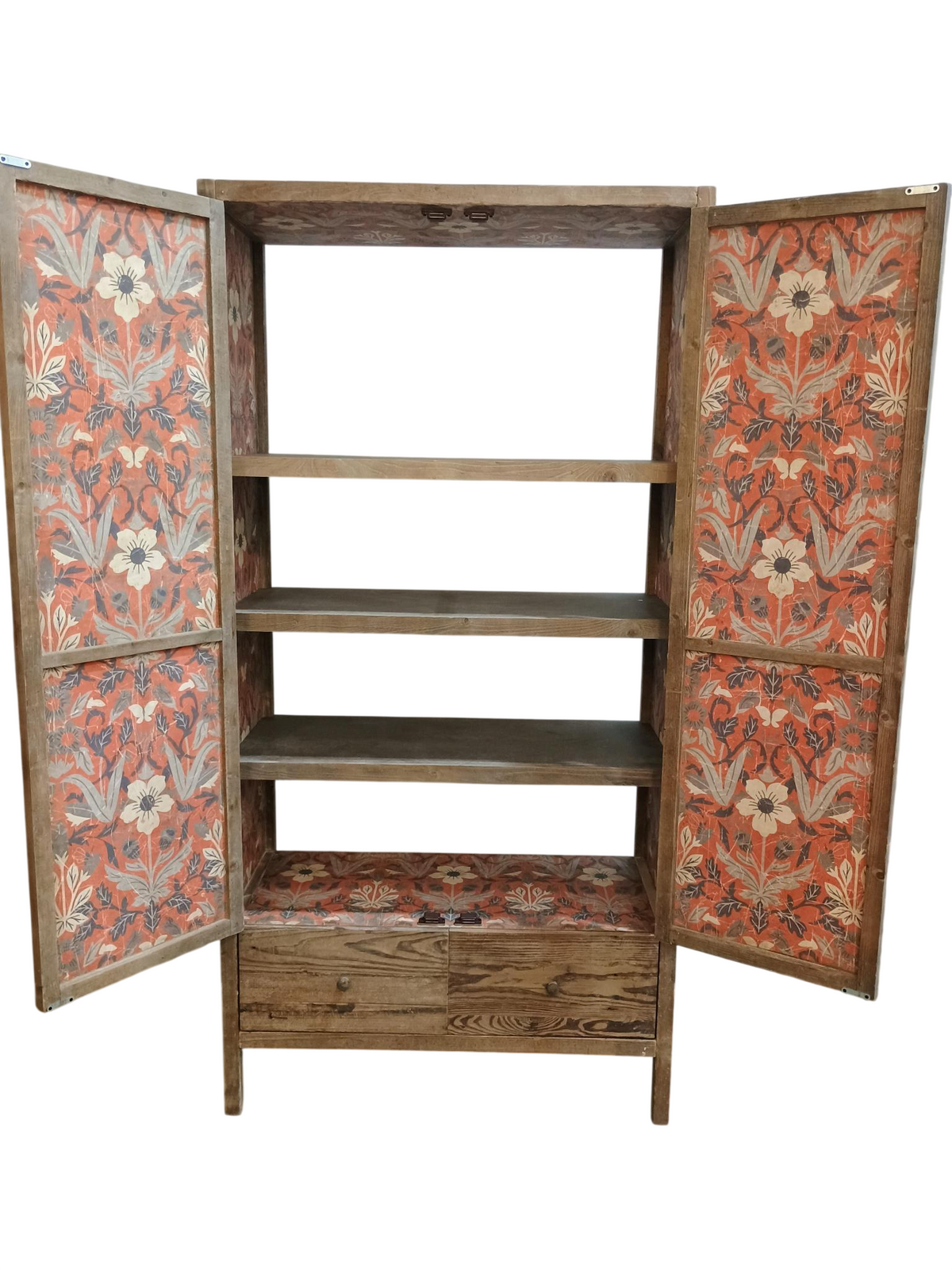 Brown Rustic Wooden Armoire