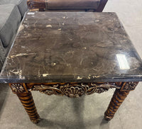 Dark brown marble table