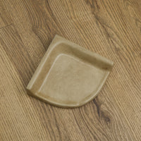 7x7-inch Small Porcelain Wall-Mount Corner Caddy in Noce Beige
