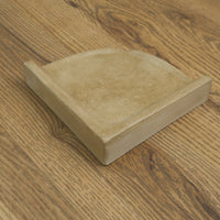 7x7-inch Small Porcelain Wall-Mount Corner Caddy in Noce Beige