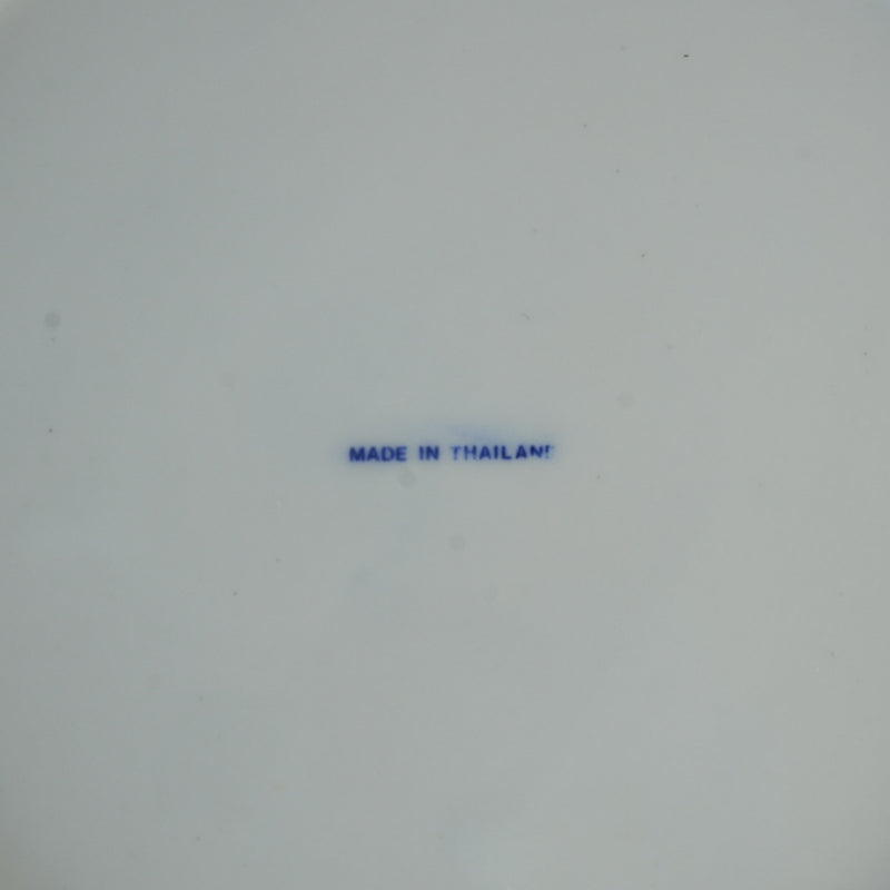 8.5-inch Antique Thai Porcelain Blue and White Lidded Vase