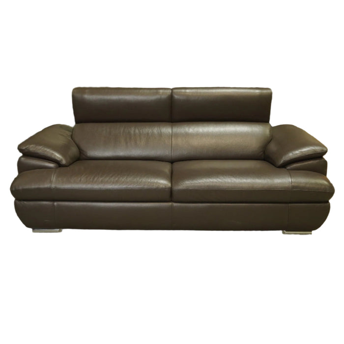 80-inch Wide 2-Seater Leather Sofa in Brown