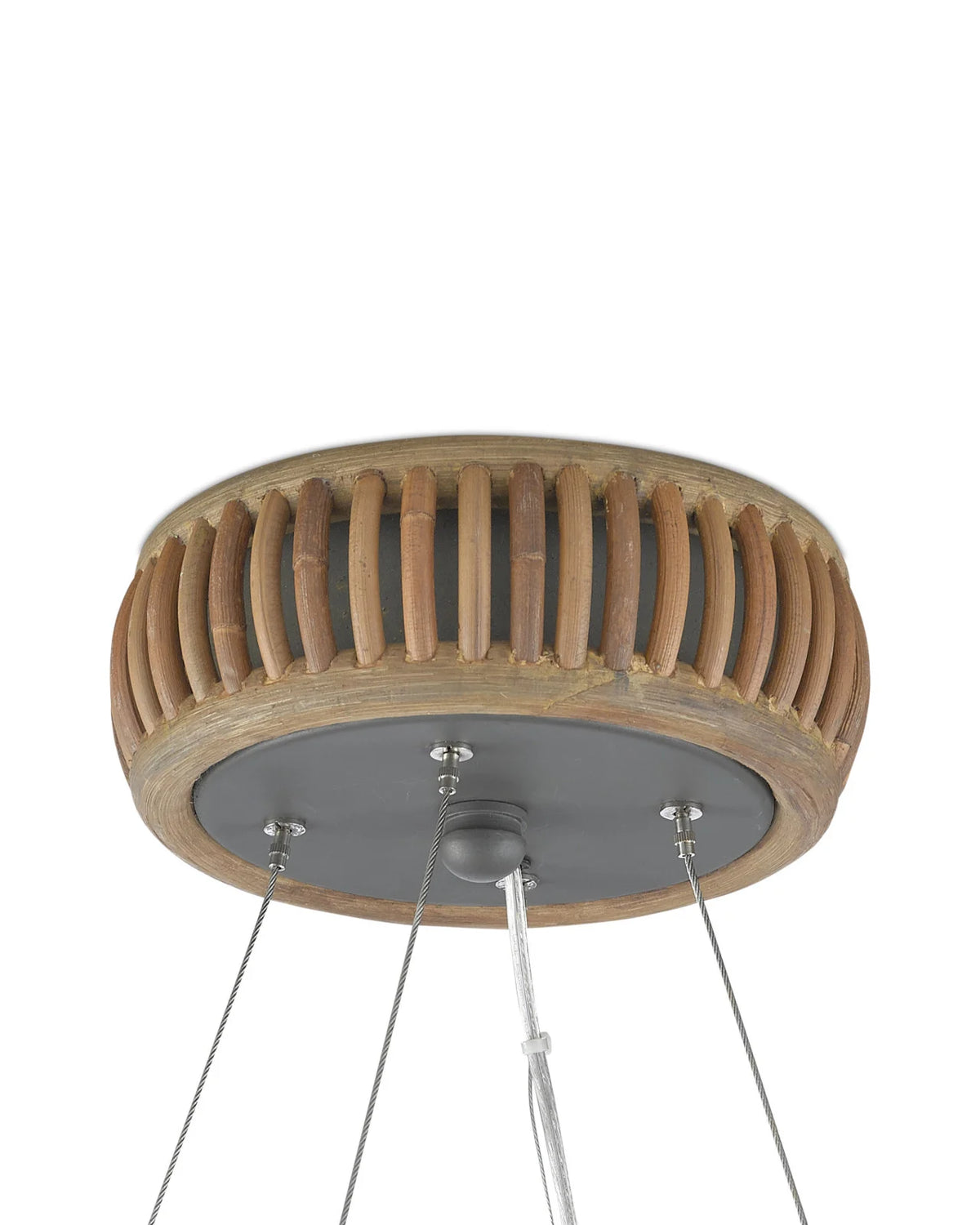 Oval Rattan Chandelier by Currey & Company