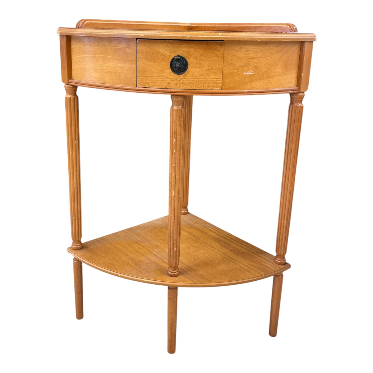 Pie-Cut Corner Side Table