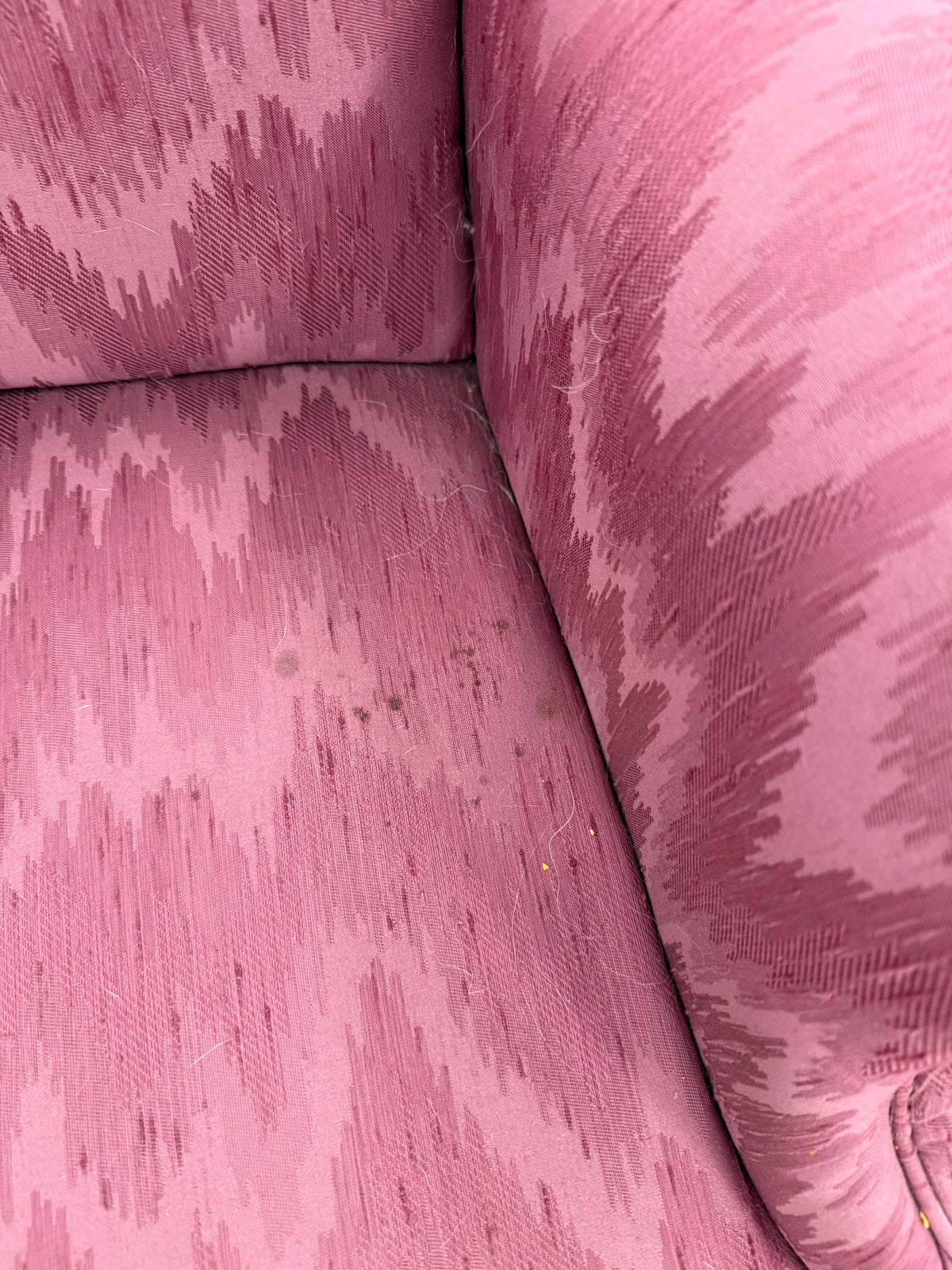 Fuchsia Patterned Wingback Chair