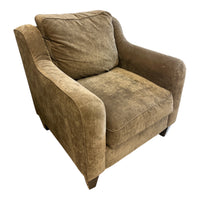 Taupe Upholstered Armchair w/ Plush Cushion