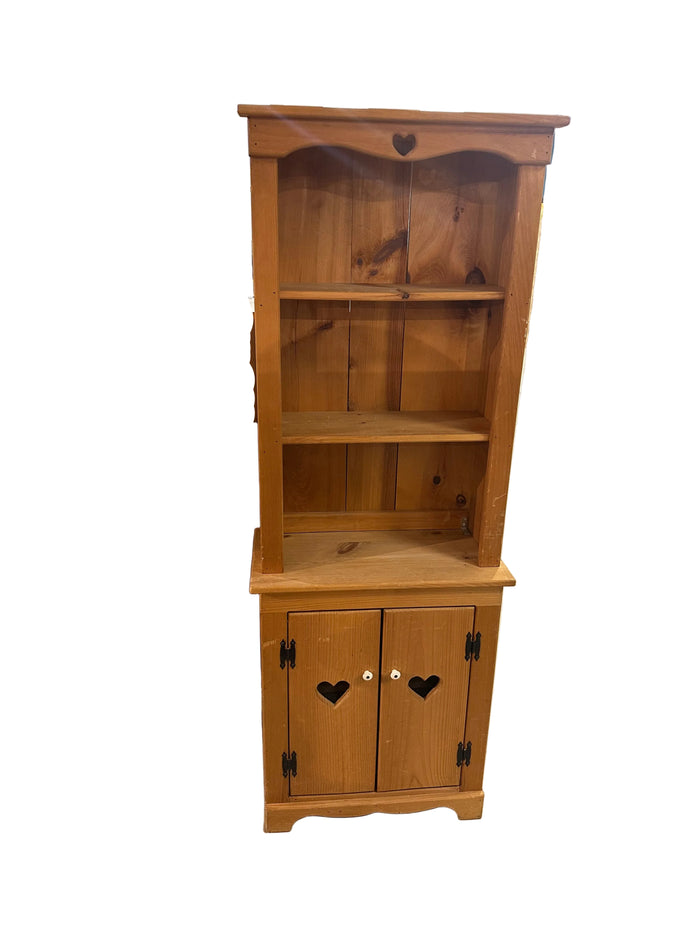 Wooden Shelf with Heart Cutouts