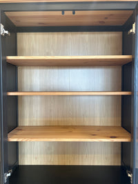 Mahogany long cabinet With Glass and Drawers