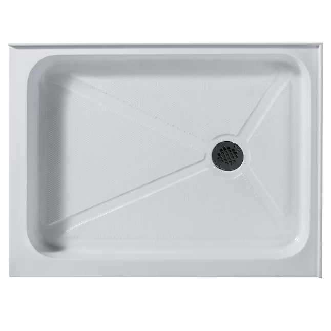 36" X 48" Right Drain Shower Base in White
