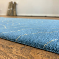 3x5-ft Tingpa Nickel Blue Rug, Wool and Silk, 2-0060554