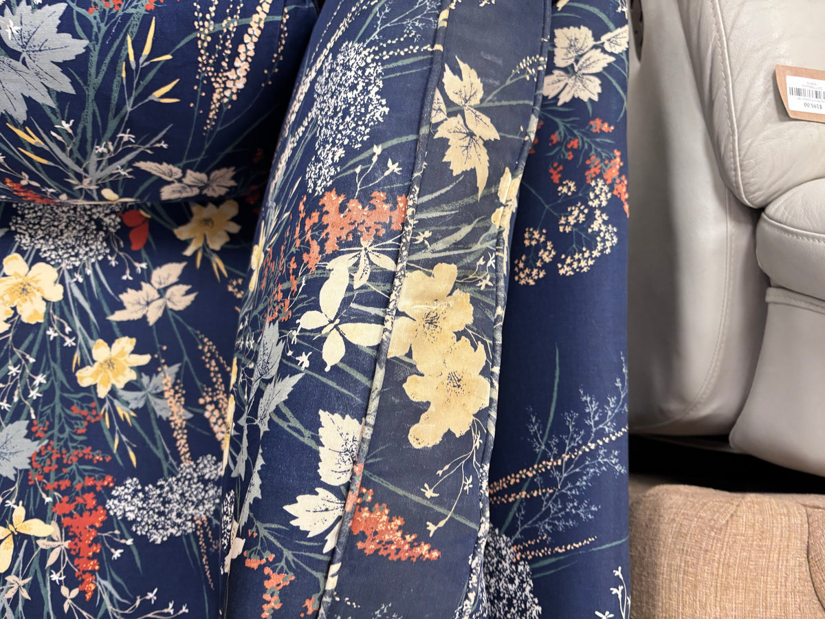 Blue Floral Loveseat