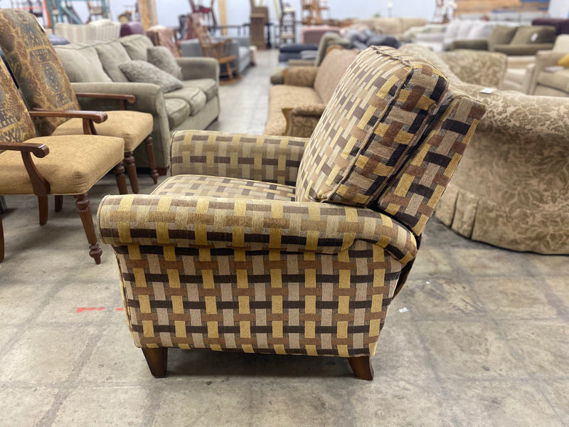Tan Weave Pattern Recliner