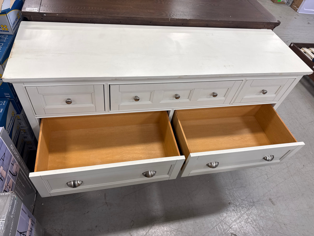 64” W - White 7-Drawer Dresser