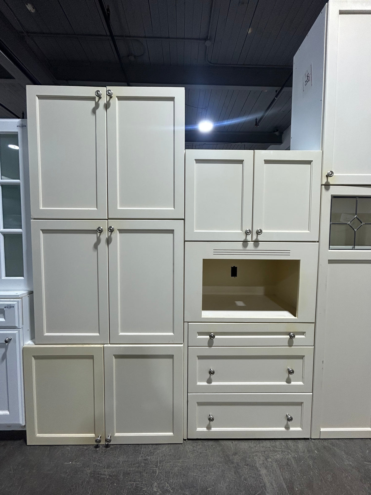 Cameo Beige Upper Kitchen Cabinet Set
