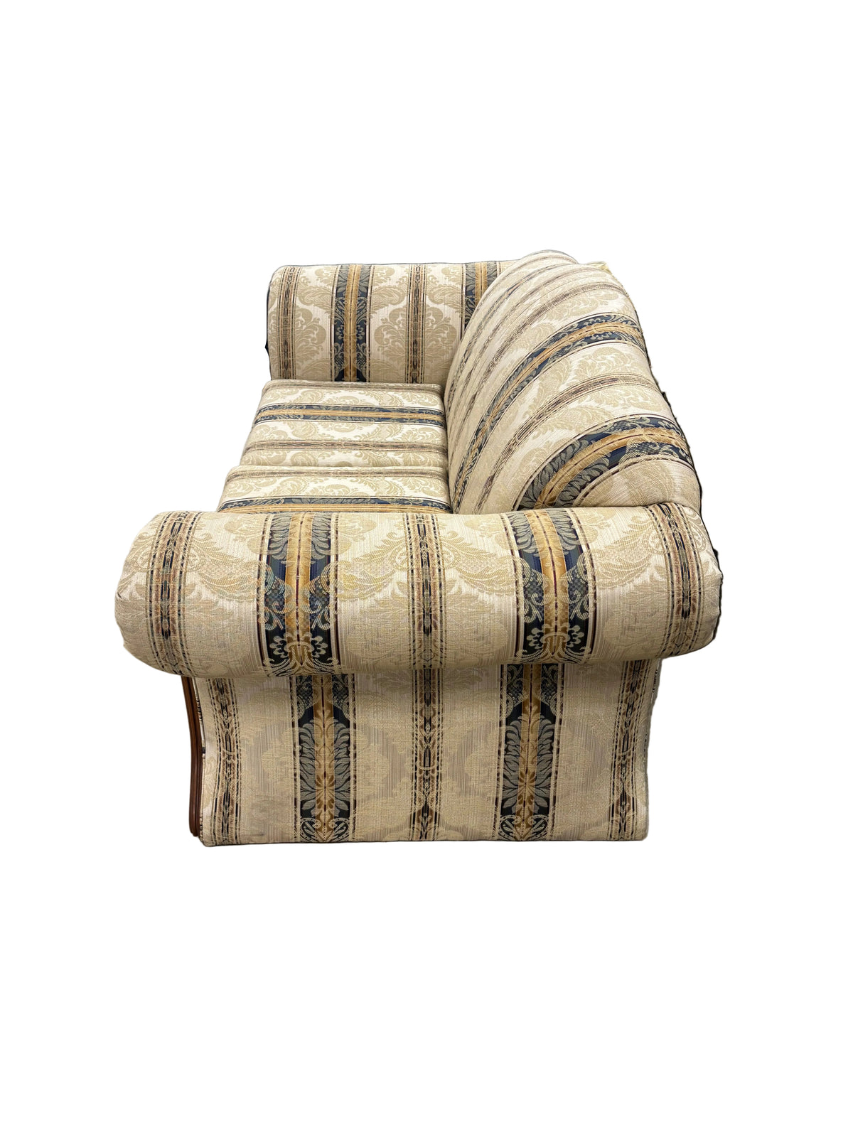 Traditional Striped Floral Sofa