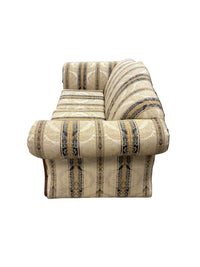 Traditional Striped Floral Sofa