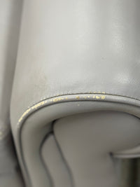 Light Grey 3-Seater Leather Sofa