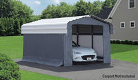 Arrow Enclosure Kit for 10 x 15 ft. Carport Grey