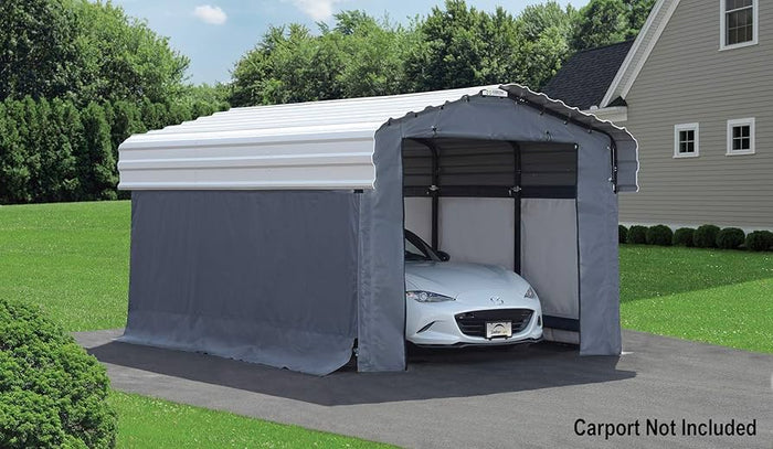 Arrow Enclosure Kit for 10 x 15 ft. Carport Grey