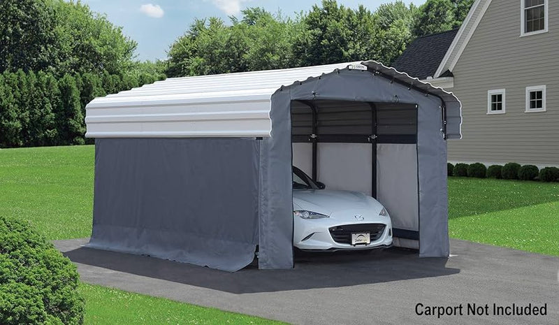 Arrow Enclosure Kit for 10 x 15 ft. Carport Grey