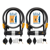 Via Velo Set of 2 U-Locks w/Cables