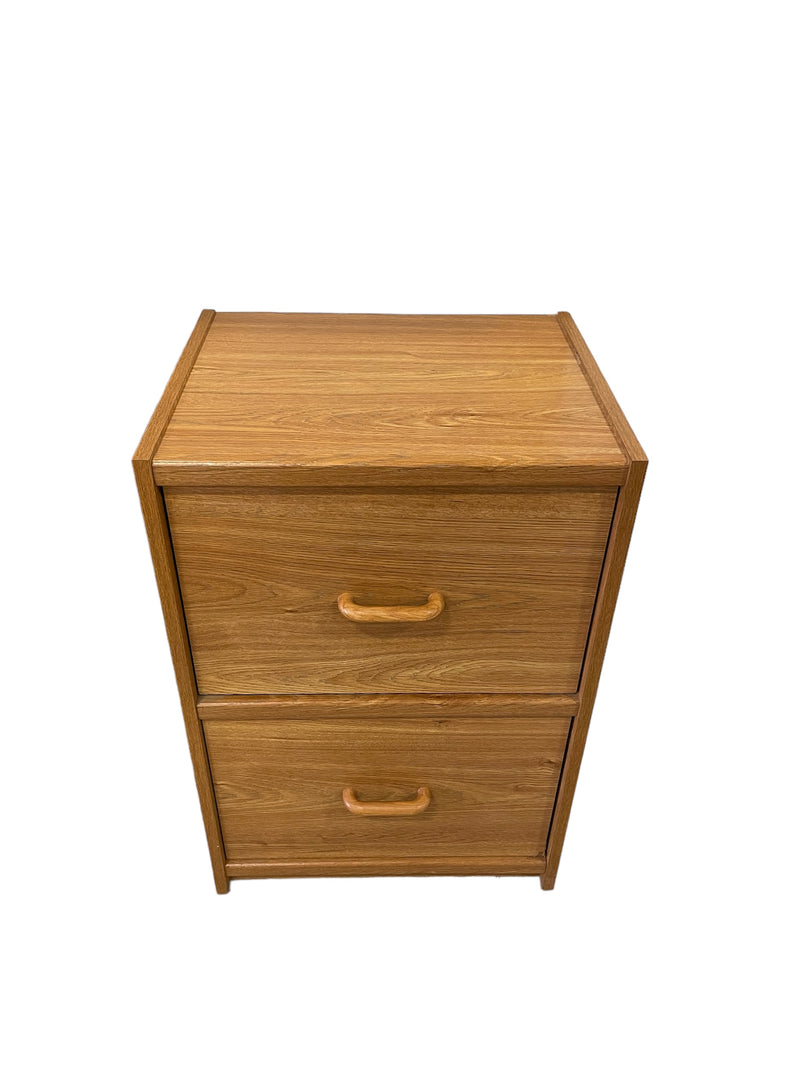 2-Drawer Veneer Nightstand