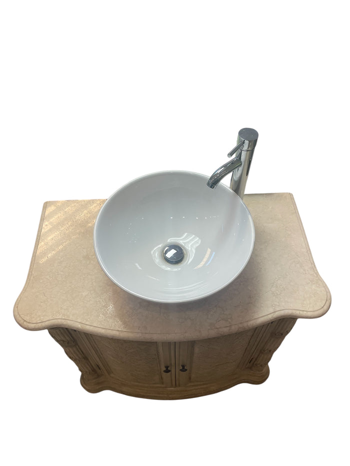 Natural Stonetop Carved Bathroom Vanity