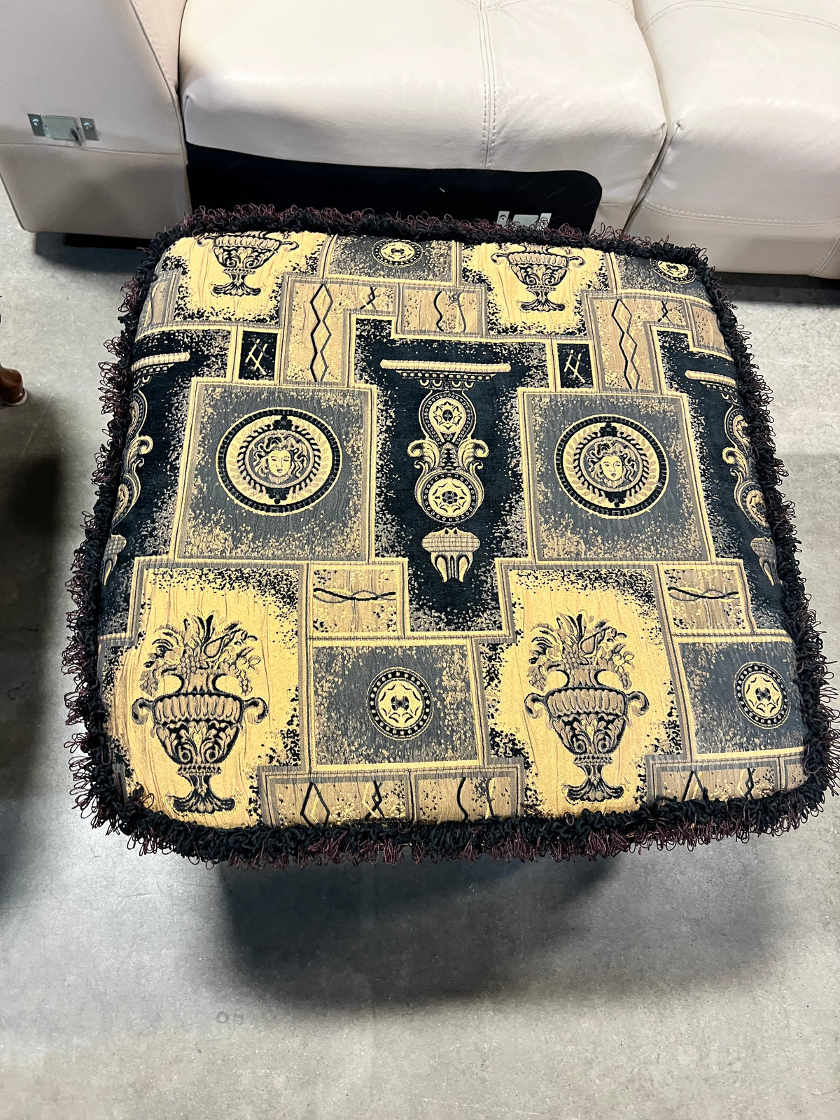Black and Gold Ottoman