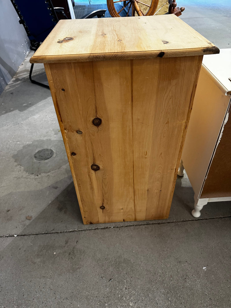 Tall Solid Wood Table With Storage
